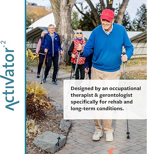 Miniatura 6 de Urban Poling ACTIVATOR 2 bastones para caminar 1 par CoreGrip para estabilidad, soporte de peso, recuperación y fuerza del núcleo Ajustable,