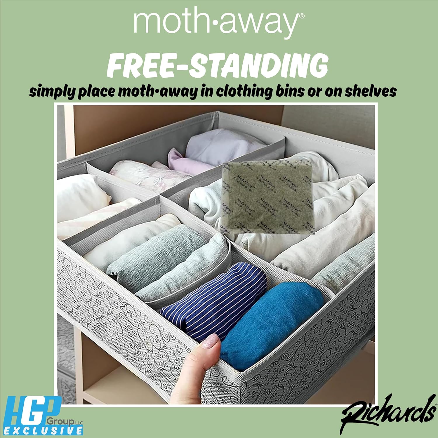 Richards Homewares Moth Away Herbal Non Toxic Natural Repellent, 6-Jumbo Sachets - Image 8