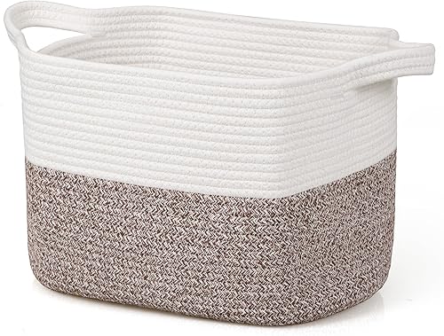Miniatura 1 de Canastas de juguetes tejidas de cuerda de algodón, cesta de lavandería para bebé, canasta de juguetes, cesta de almacenamiento para organización de