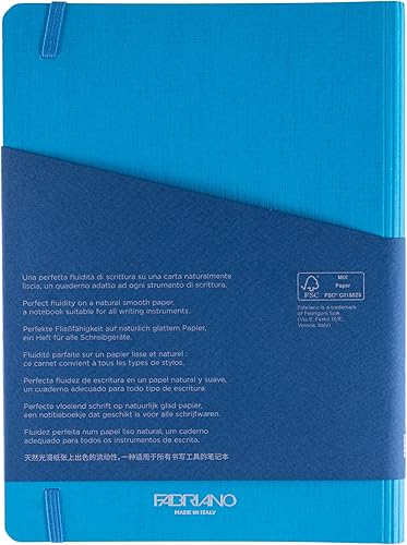 Miniatura 9 de Fabriano Ecoqua Plus - Cuaderno oculto en espiral, 5.8 x 8.3 pulgadas, A5, forrado, turquesa
