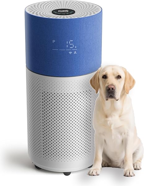 CleanForce Air Purifier for Large Room up to 2,250 ft², H13-Grade HEPA Filtration & Activated Carbon Layer, Captures Dust, Pollen, Smoke & Pet Dander | Smart App & Alexa | Blue, Rainbow Series
