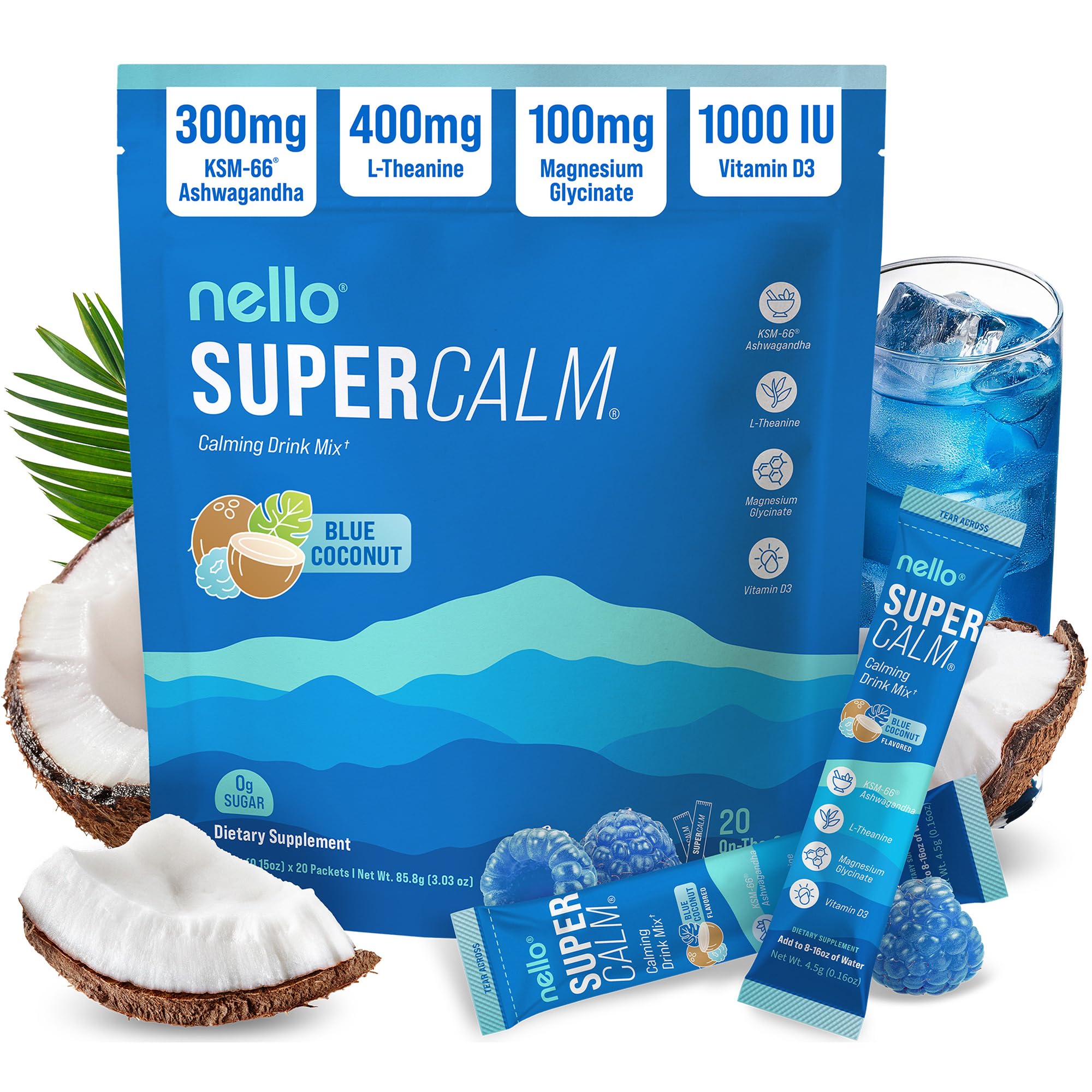 Amazon.com: Nello Supercalm Drink Mix with Magnesium Glycinate