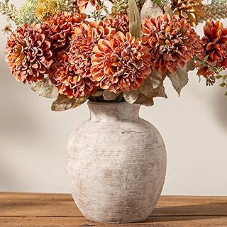 Ceramic Flower Vase Home Decor - Farmhouse Table Vases Rustic Vintage Li...