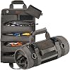 HAEGS Tool Bag, Heavy Duty Canvas Roll Tool Bag, Foldable Tool Organizer Handbag, Handyman Carpenter Technician Hobbyist Tool Bag, Tool Tool Set Key Organizer Bag Gray