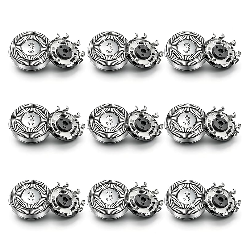 Cabeças de reposição Newbulu SH30 para barbeadores Philips Norelco Series 3000, 2000, 1000 e S738, 9 unidades