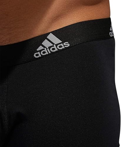 Vista 3 de adidas Calzoncillos tipo bóxer de algodón elástico para hombre, ropa interior suave y elástica, comodidad superior, paquete de 3