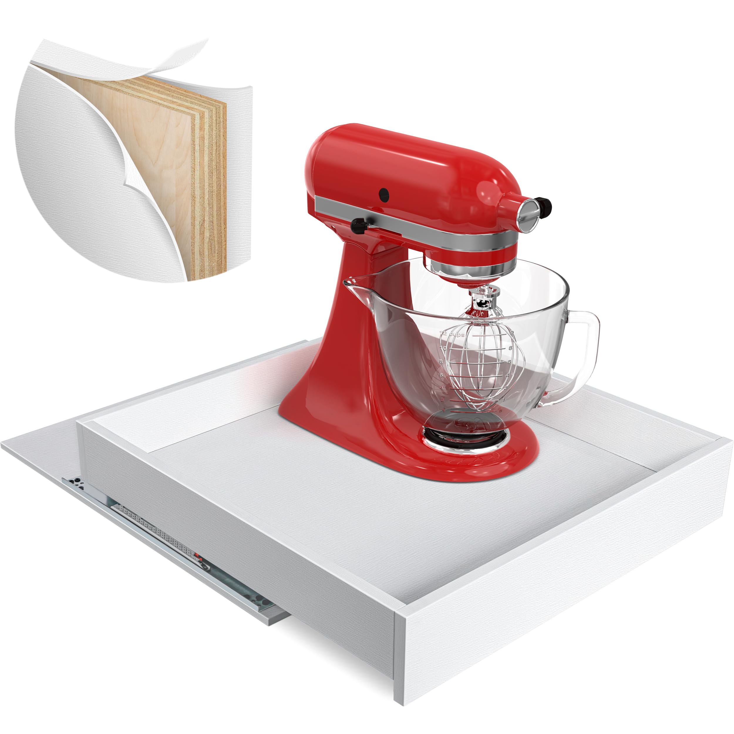 MyLifeUNIT Wooden Pull Out Drawers for Cabinets, 20"W Fully Assembled Pull-Out Cabinet Organizer Shelves, Soft Close Slide Out Drawer for Kitchen Cabinet