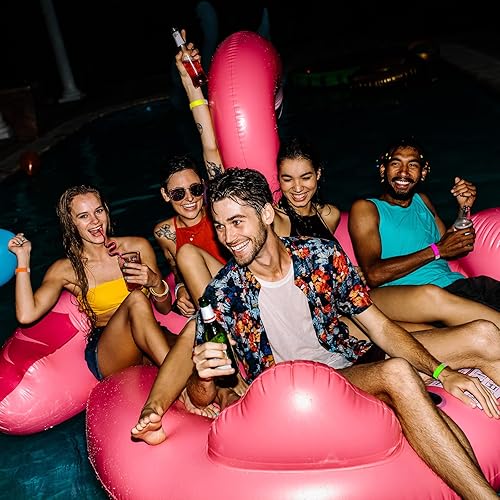 Miniatura 4 de Harloon 1200 pulseras de 34 pulgadas, 1 a 1200 números consecutivos, 12 pulseras de colores, pulseras de papel impermeables para eventos,