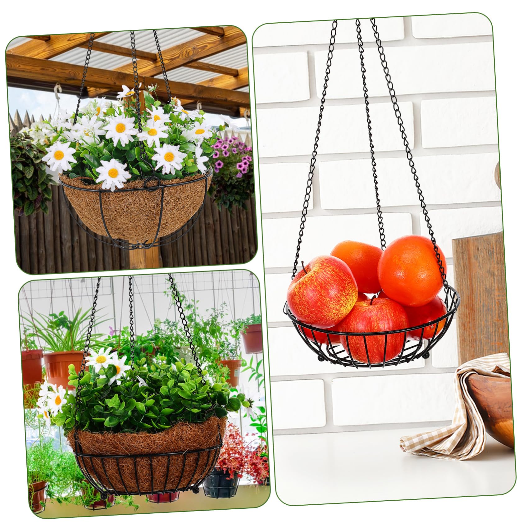 Abaodam 5 Ensembles Chaîne De Suspension Pour Pot De Fleurs Crochets Pour Plantes Suspendues Extenseur Pot De Fleurs Suspendu Chaînes De Suspension Pour s De Le Fer 5 Pièces * 5