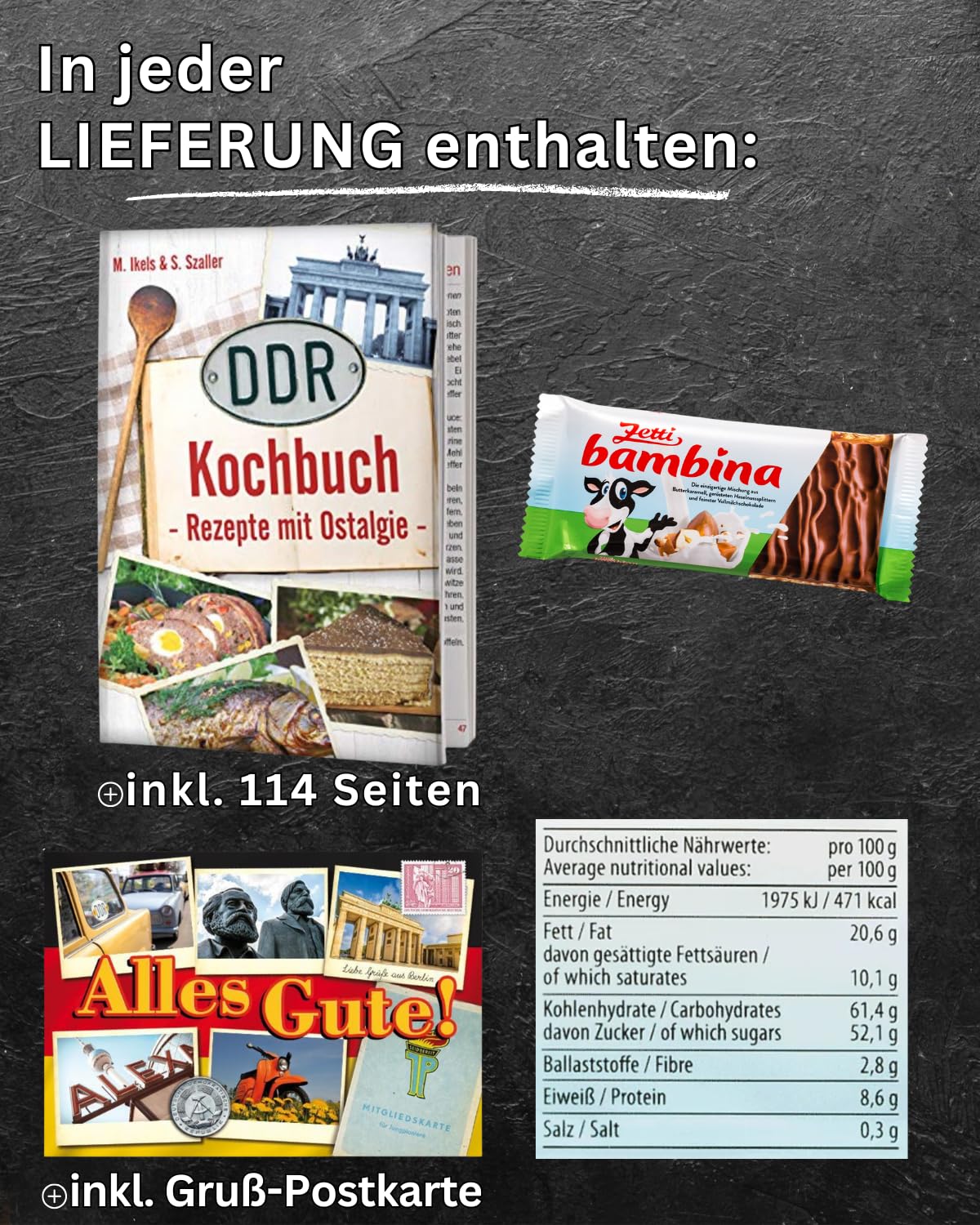 Zetti Bambina 24x Vollmilch Schokolade – Butterkaramell & Haselnuss-Splitter in zartschmelzender Vollmilchschokolade, Genuss-Packung (2,4 kg)