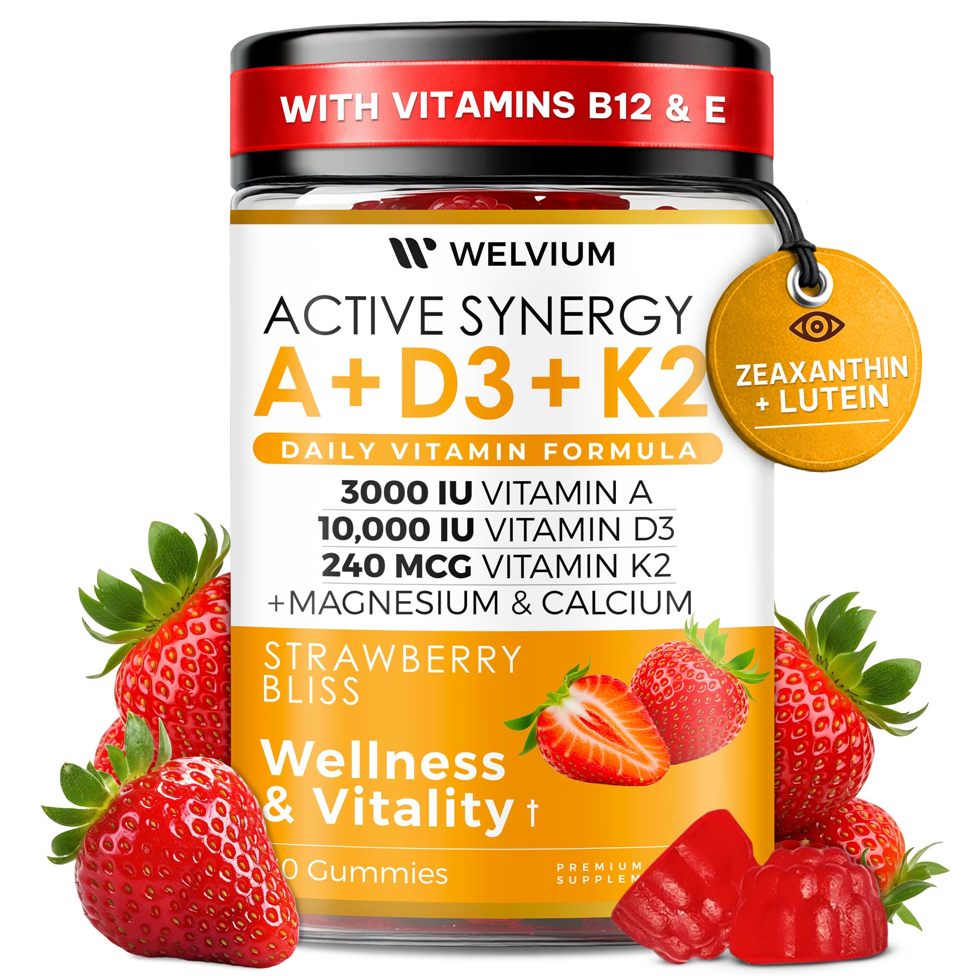Vitamin D3 K2 Gummies with Lutein, Zeaxanthin, ADK 10 Supplement — Amazon image 8