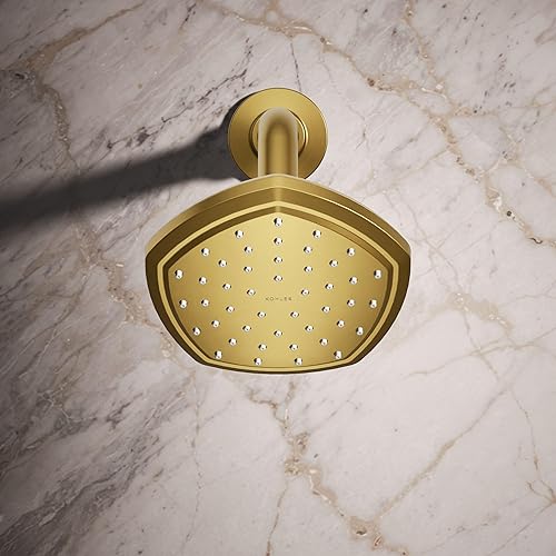 Miniatura 65 de KOHLER 27051-SN - Cabezal de lluvia de una sola función de 8 pulgadas, cabezal de ducha de un solo rociador, cabezal de ducha tipo lluvia, 2.5 GPM