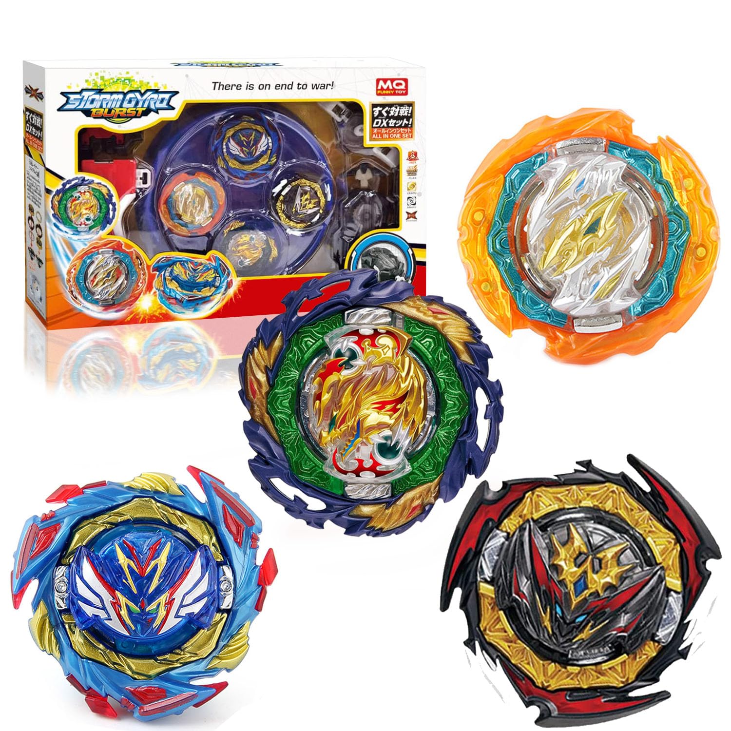 Battling Top Burst Stadium Battle Game Set,4 Spinning Tops 2 Launchers 1 Arena Combat Game,Battling Game Toys Birthday Gifts for 8-12 Boys Children Kids