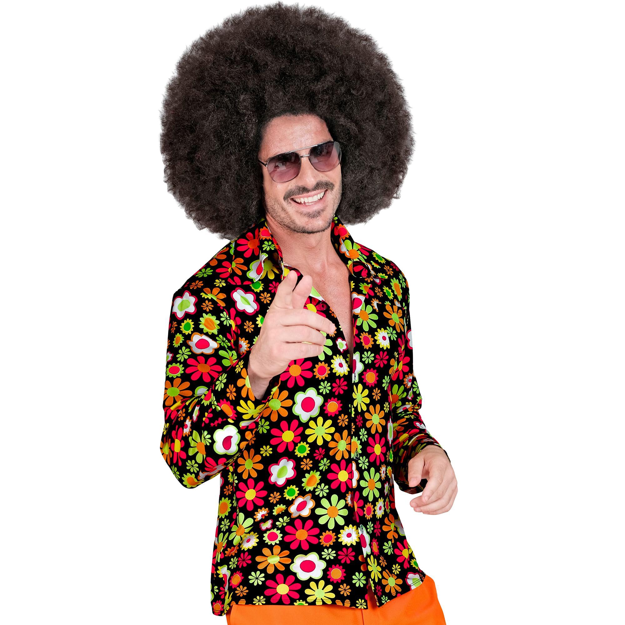 W WIDMANN MILANO Party Fashion - Hippie Shirt, Hipster, Flower Power, 60s Costumes, Carnival Costumes