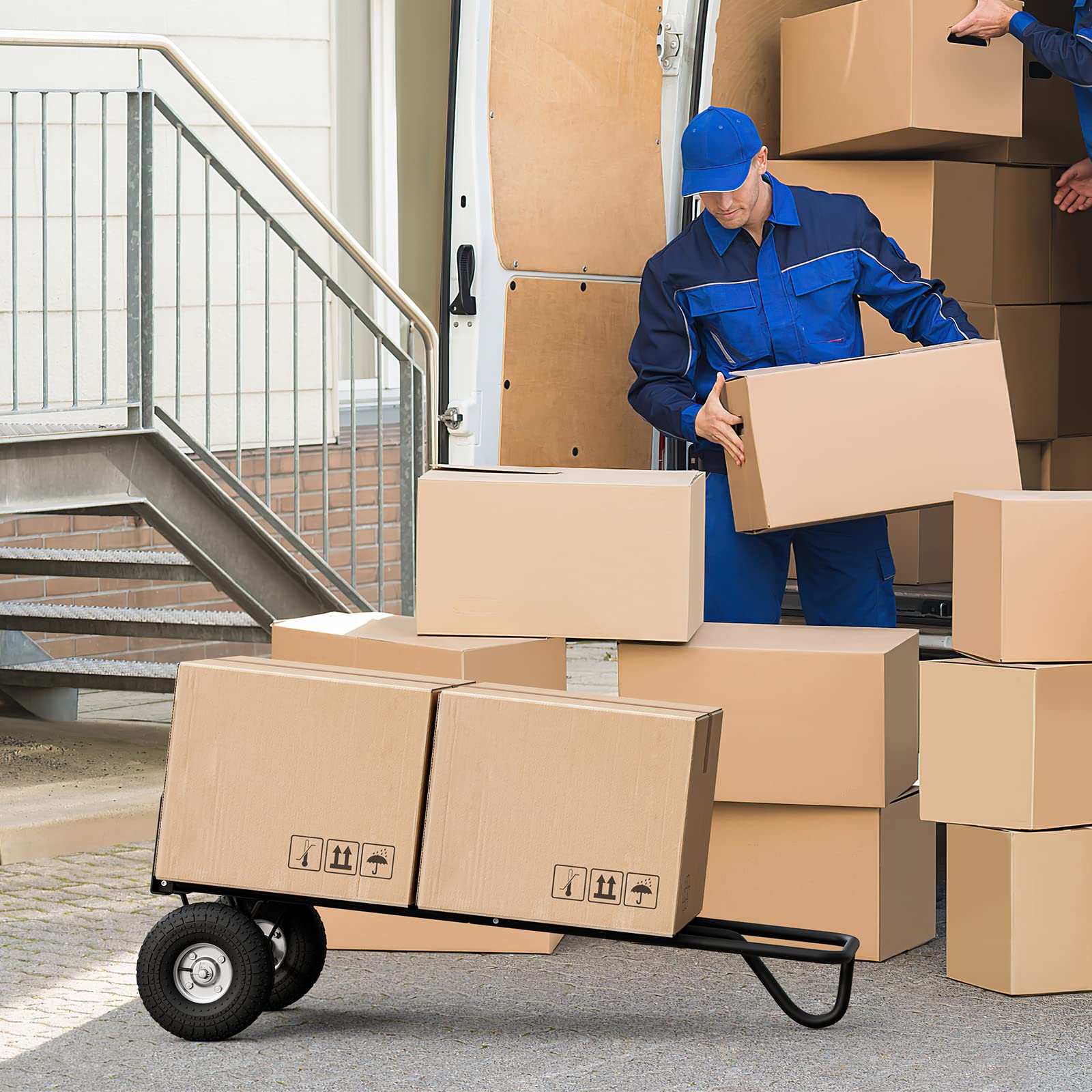 GYMAX Sackkarre Klappbar – Treppensteiger, 300 Kg Produktbild-Vorschau 2