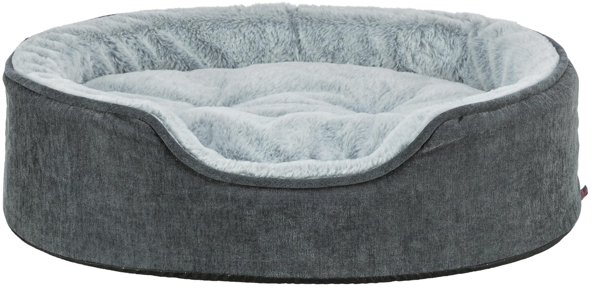 TRIXIE Panier pour Chien Vital Lino Soft – Gris/Gris Clair – 83x67 cm