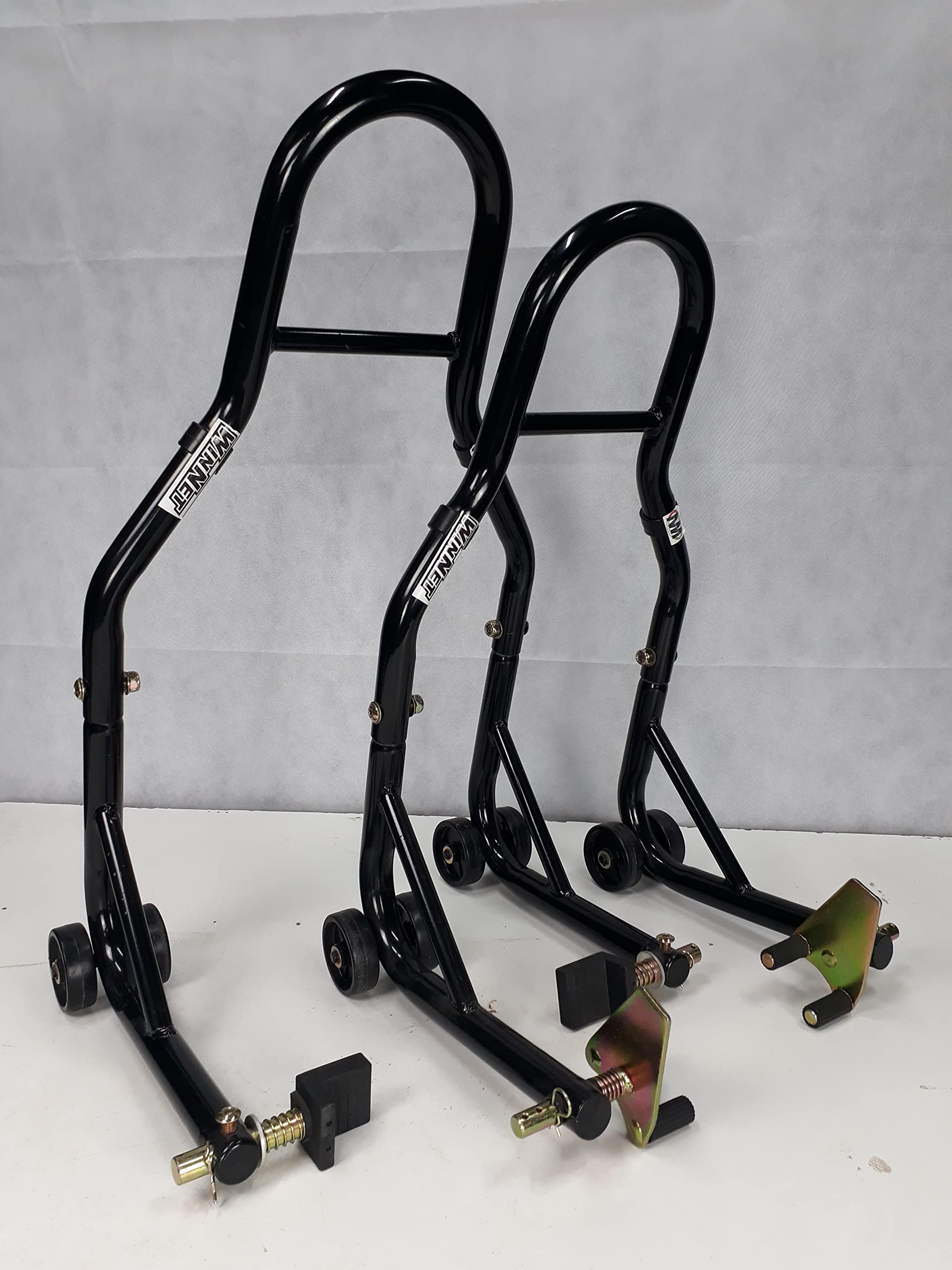 Coppia di 2 cavalletti alzamoto alza moto per alzare la ruota posteriore ed anteriore dell' l' Honda Hornet 600 o 900 tutti gli anni