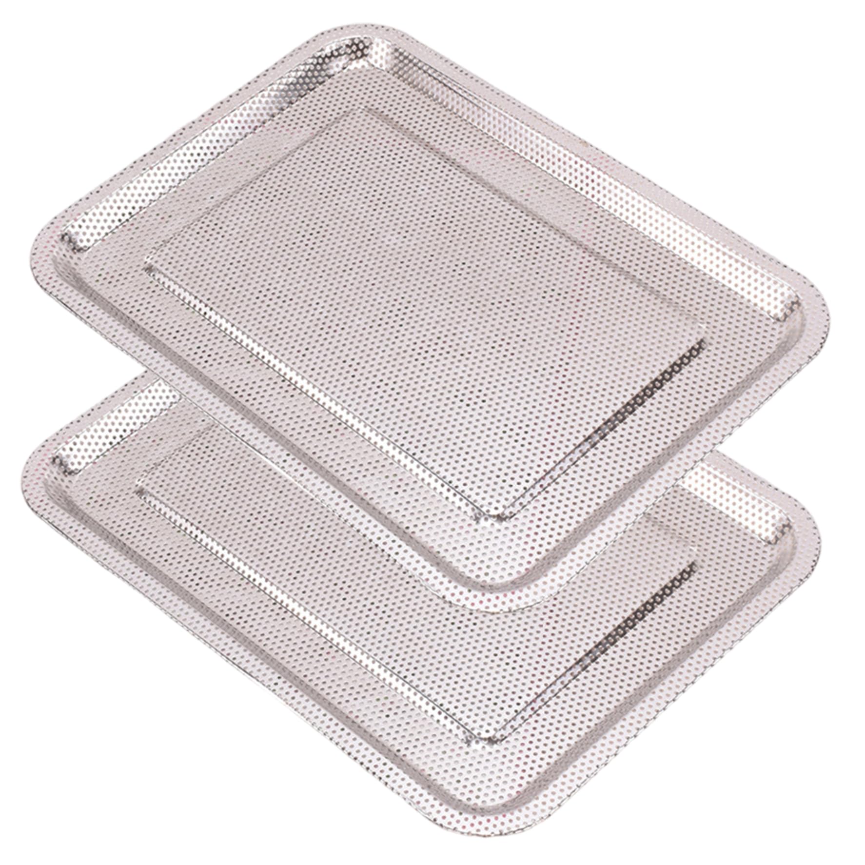 AwnsIMfreien 2-Pack Sprouting Tray, Mesh Microgreens Sieves, 13x9in Seed Sprouter for Indoor Gardening, Cultivation of Salad, Cress, Arugula, Sprouting Tray