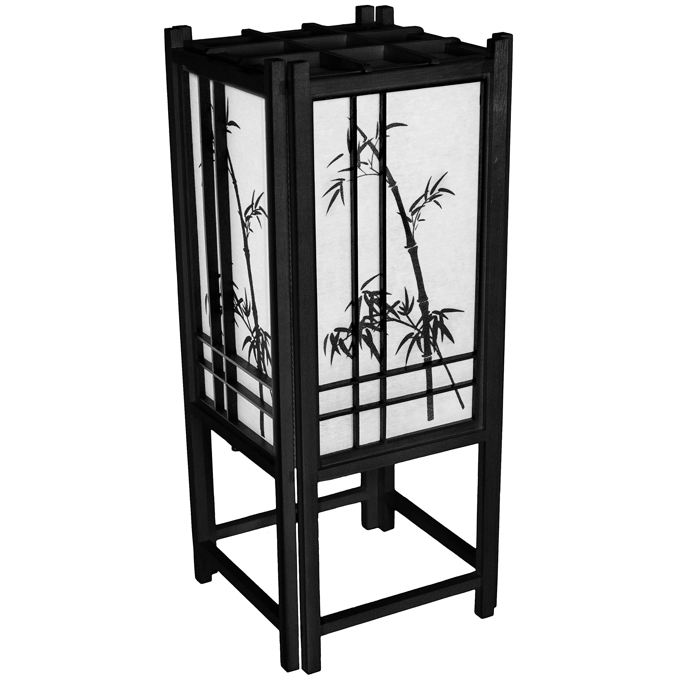 Lampe Bamboo Tree Noir ORIENTAL FURNITURE 18 pouces pour salon