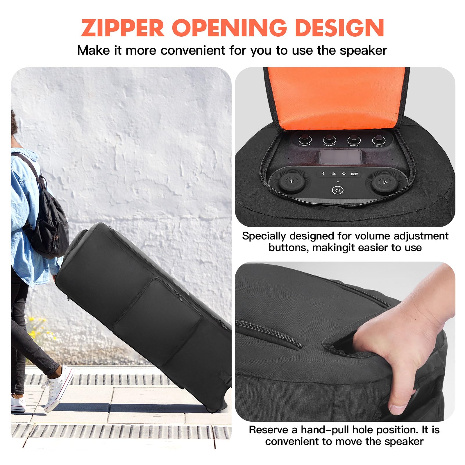 LEFOR·Z Speaker Case Compatible with JBL PartyBox Ultimate,Portable Speaker Dust Cover Storage Bag Fits for JBL PartyBox Ultimate for Outdoor Travel,Cover Only - Image 4