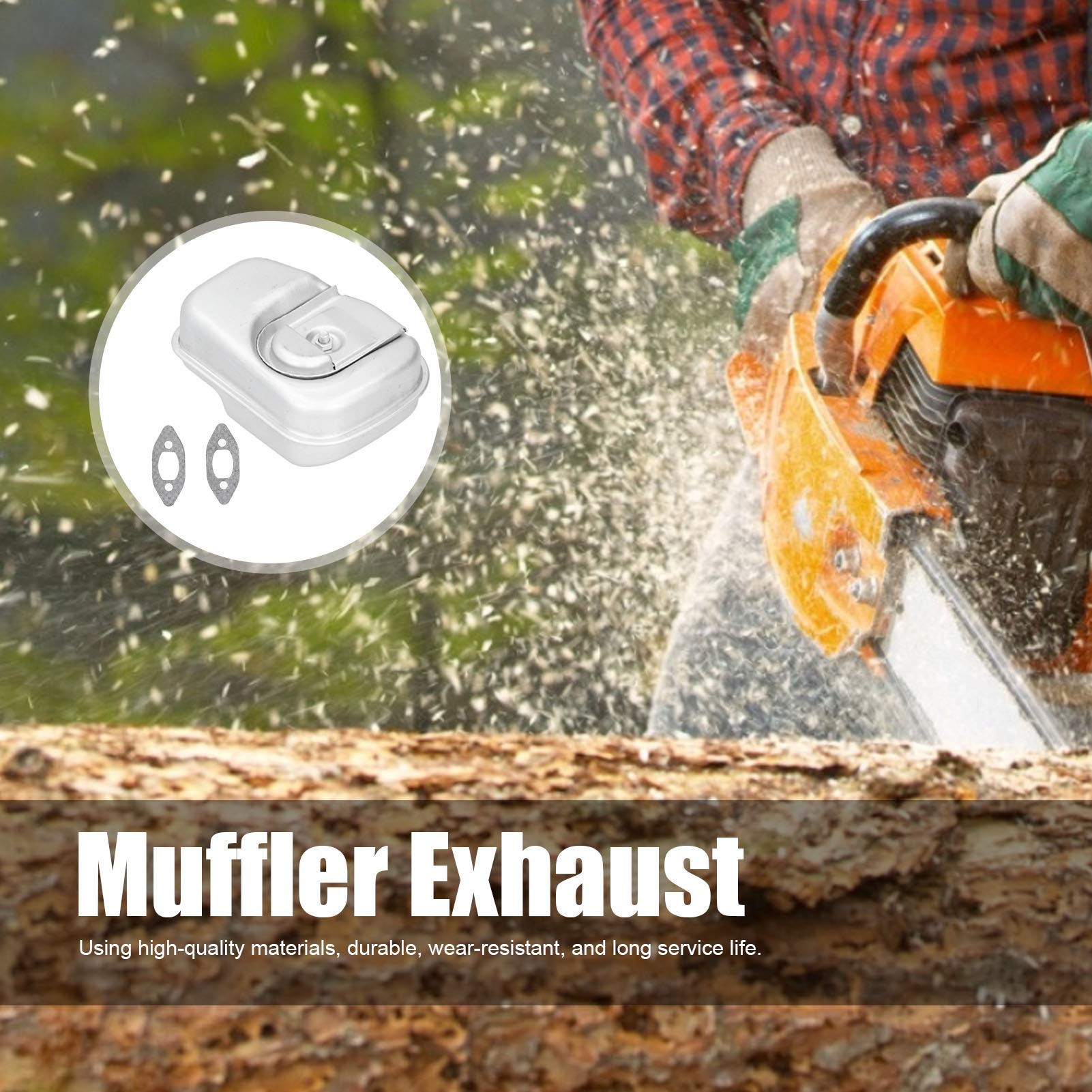 Silencieux d'échappement, silencieux pour Fournitures de jardin résistantes à l'usure pour 235E 240E pour 235 236 240 pour