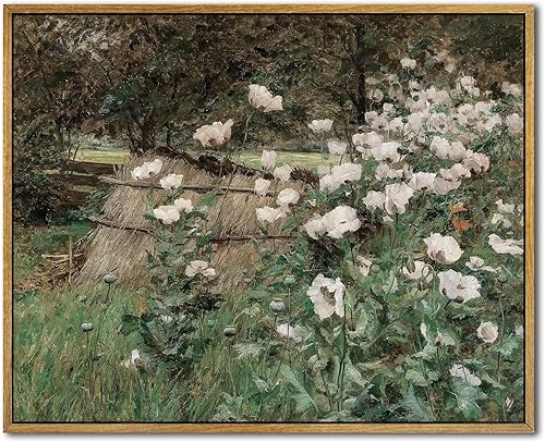 Miniatura 31 de Lienzo de paisaje de granja, arte de pared retro de paisaje natural, marco de bosque, pósteres de campo vintage, pintura de bosque verde, cuadros de