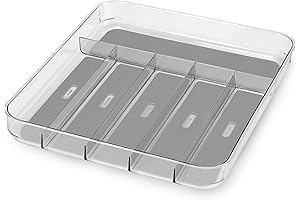 madesmart® Silverware Tray - Large Light Grey Acrylic