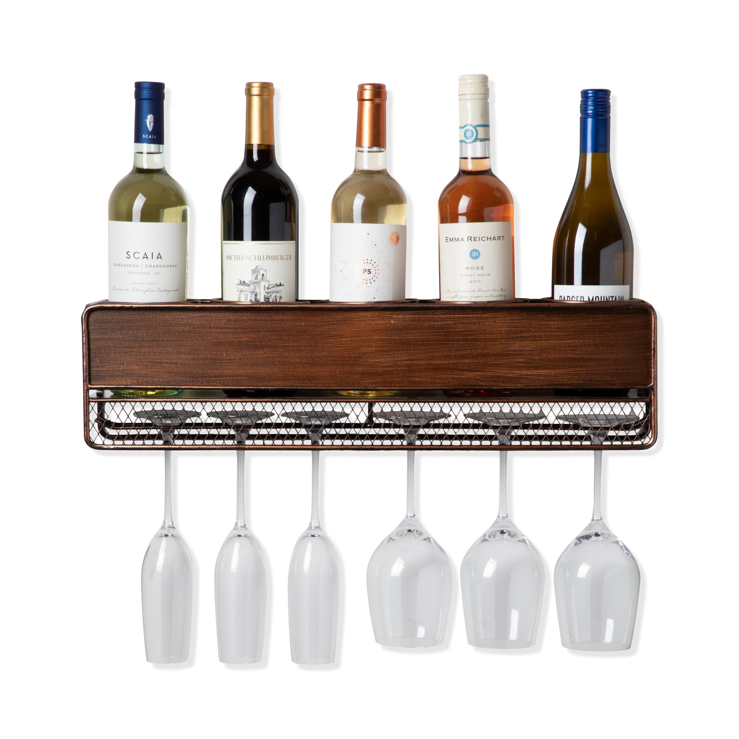 Stem Rack Snapklik.com : True Wall Mounted Wine Shelf & Stemware Rack