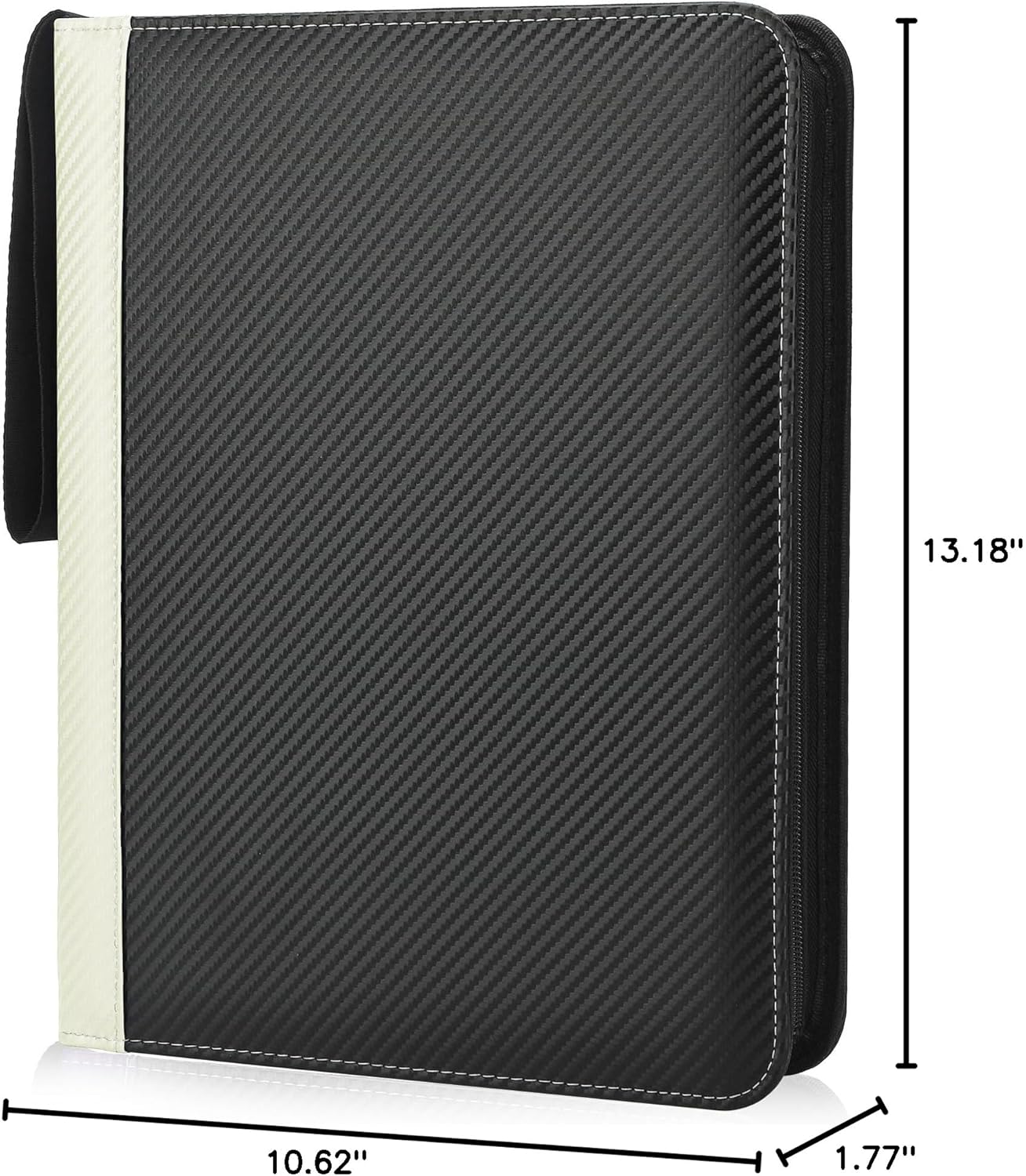 9 Pockets Trading Card Binder with Sleeves Card Organizer, 900 Double Sided Pocket PU Card Collection Binder, Baseball Binder,for Sports Card, MTG, TCG Yugioh Card (White)