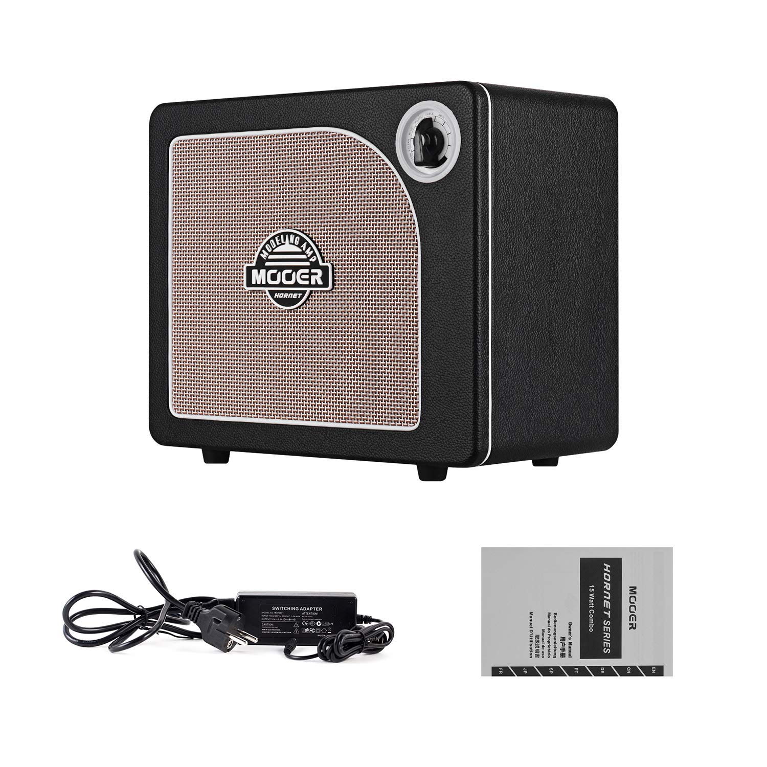 HORNET BLACK - Amplificatore digitale per chitarra, 15 Watt, modello 9 ampere, modulazione integrata, ritardo, effetti di riverbero, accordatore di chitarra modalità Live