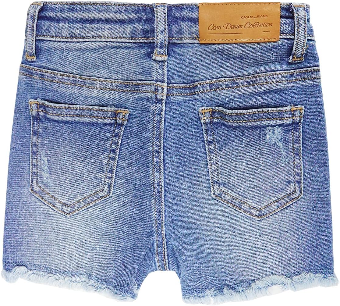 KIDSCOOL SPACE Girls Slim-fit Denim Shorts,Ripped Simple Design Summer Half Jeans Pants - Image 2