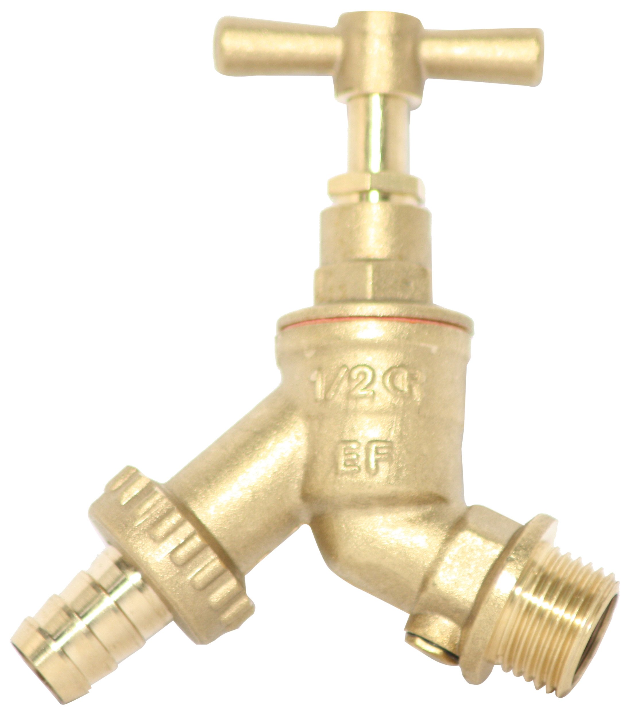 Plumb Pak Men's Gold Plumb-Pak Pf31amz Hose Union Bibtap 1/2 Inch X 3/4 Inch With Double Check Valve,