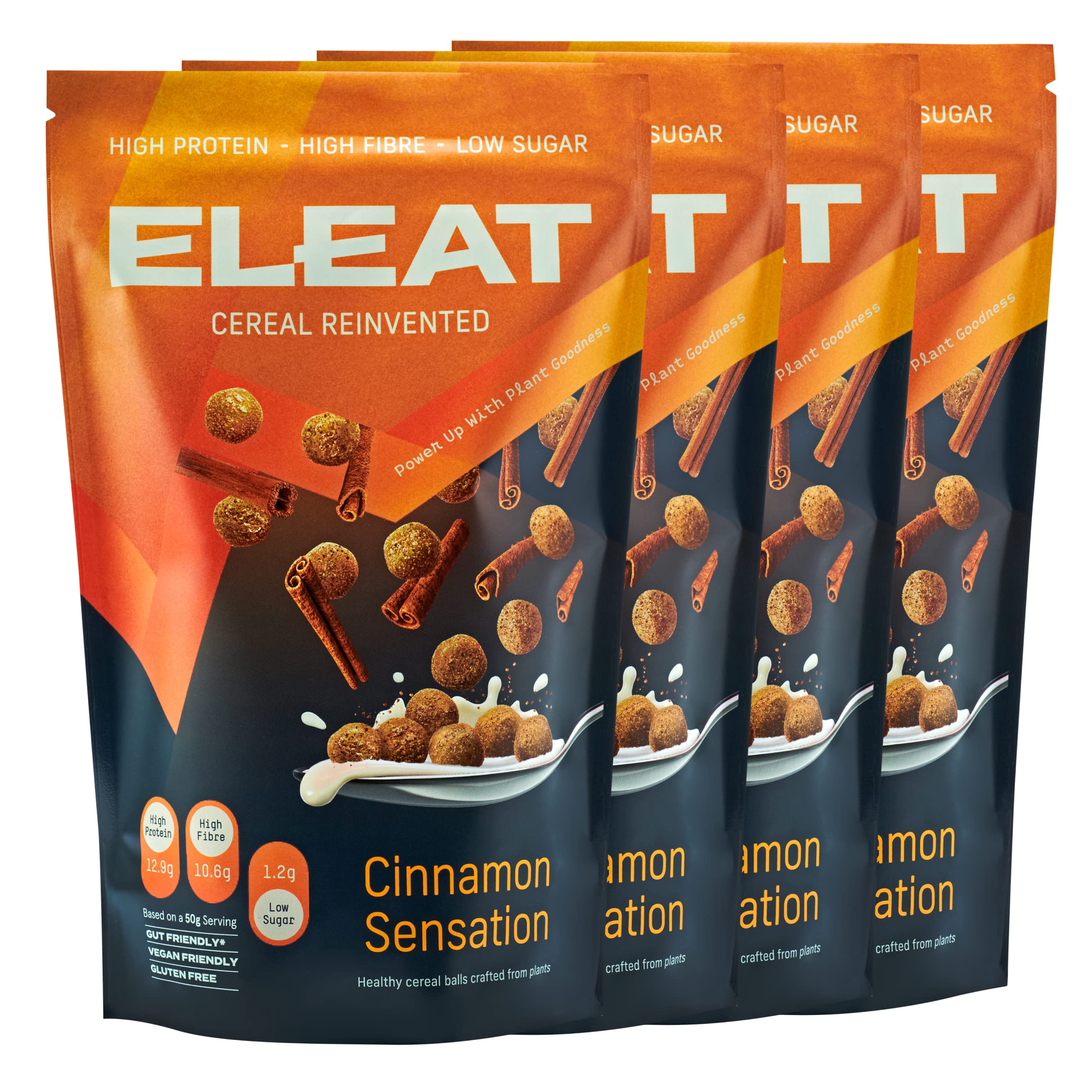 Buy ELEAT Protein Cereal MultiPack 4 x 250g Pouches Cinnamon
