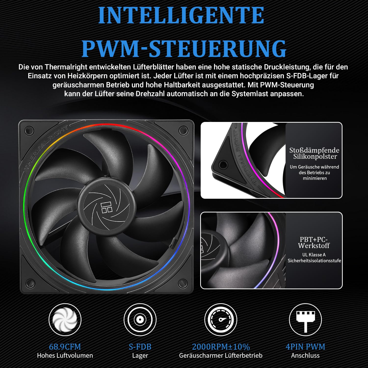 TR Aqua Elite 360 V5 ARGB - Raffreddatore liquido per CPU AIO, 360 mm, 3 ventole PWM, effetto di illuminazione ARGB ad anello sottile, per AM4/AM5, Intel LGA1851/1700/115x, colore nero