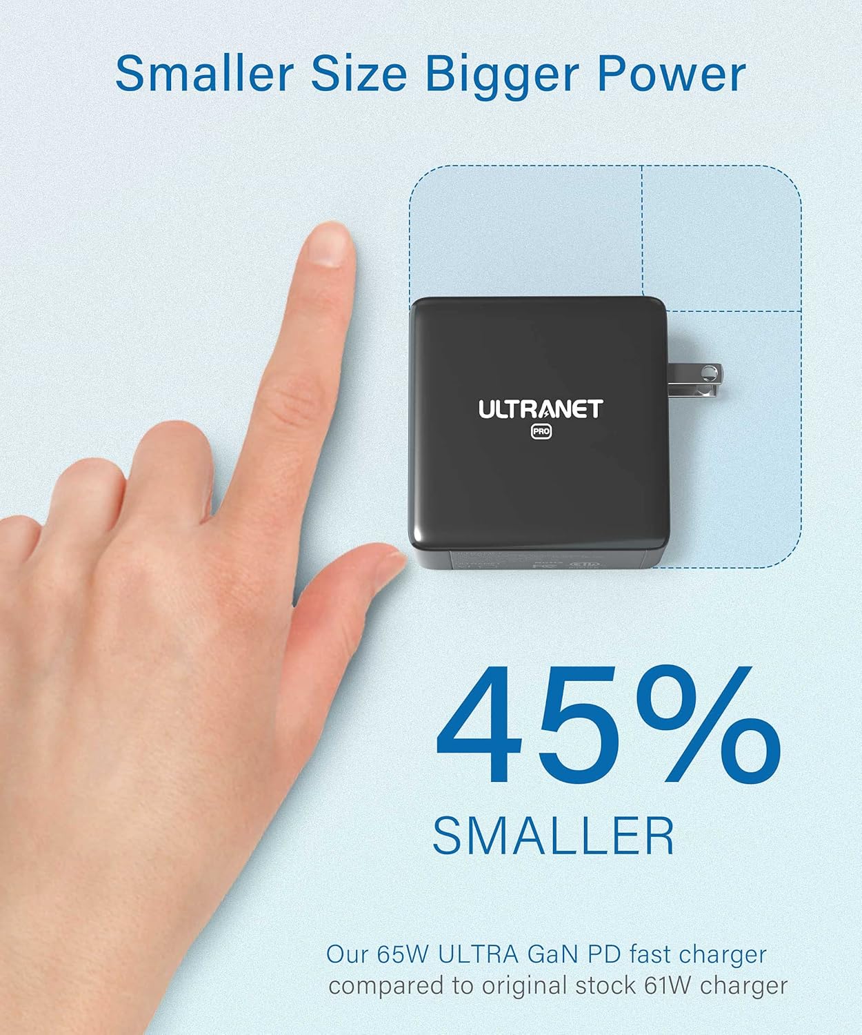 Featured Product Fast Charger by ULTRANET, USB C Charger Block 65W 2-Port GaN PPS PD Charger, Foldable and Compact, USB Wall Charger for MacBook Pro Air, iPad, iPhone 12, Galaxy, Nintendo Switch and All USB C Charger Big Sale Fast Charger by ULTRANET, USB C Charger Block 65W 2-Port GaN PPS PD Charger, Foldable and Compact, USB Wall Charger for MacBook Pro Air, iPad, iPhone 12, Galaxy, Nintendo Switch and All USB C Charger