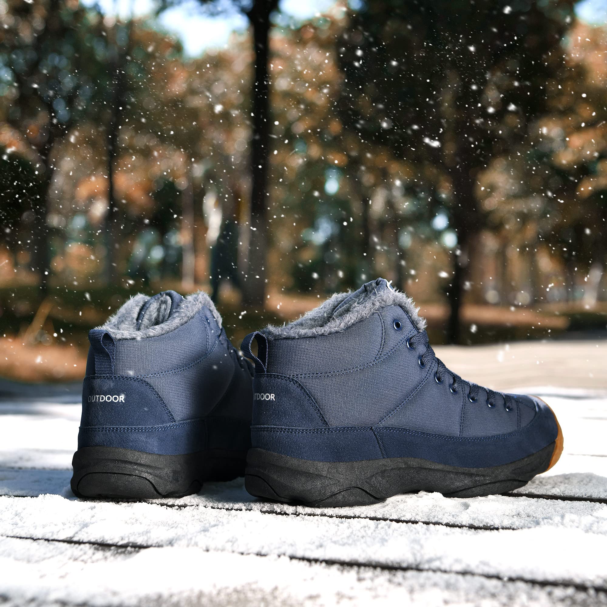 Azooken Scarpe da Trekking Stivali da Escursionismo in Pelle Impermeabile per Invernali Uomo Outdoor Cinque colori Uomo Donna 36-48