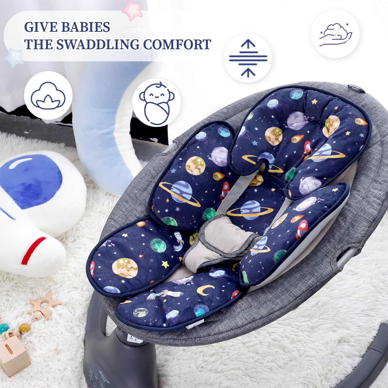 Pea Pod Asiento de coche para bebé, soporte para la cabeza del asiento de coche