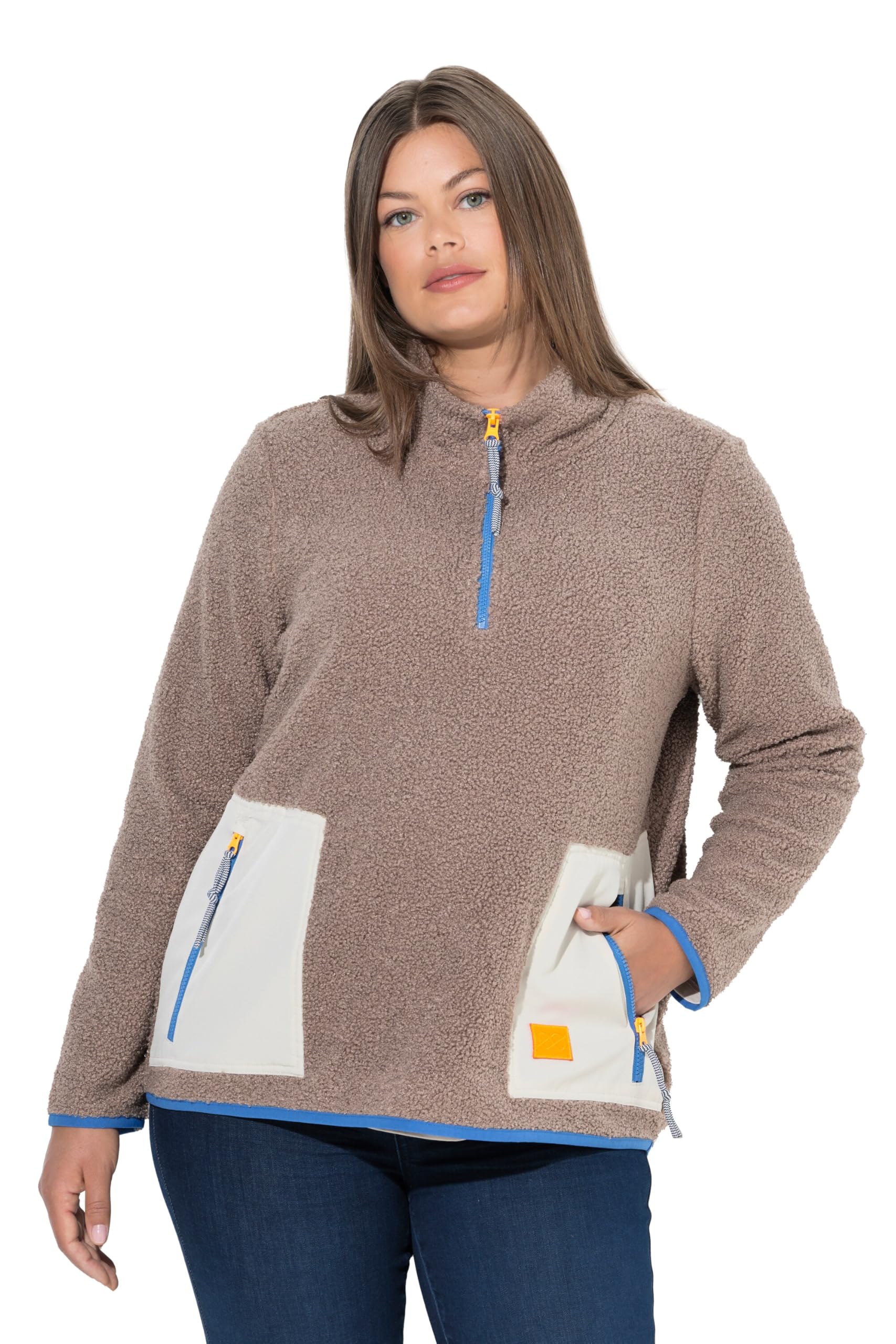 Laurasøn Teddy-Sweatshirt, Langarm, Stehkragen, Oeko-TEX 842389