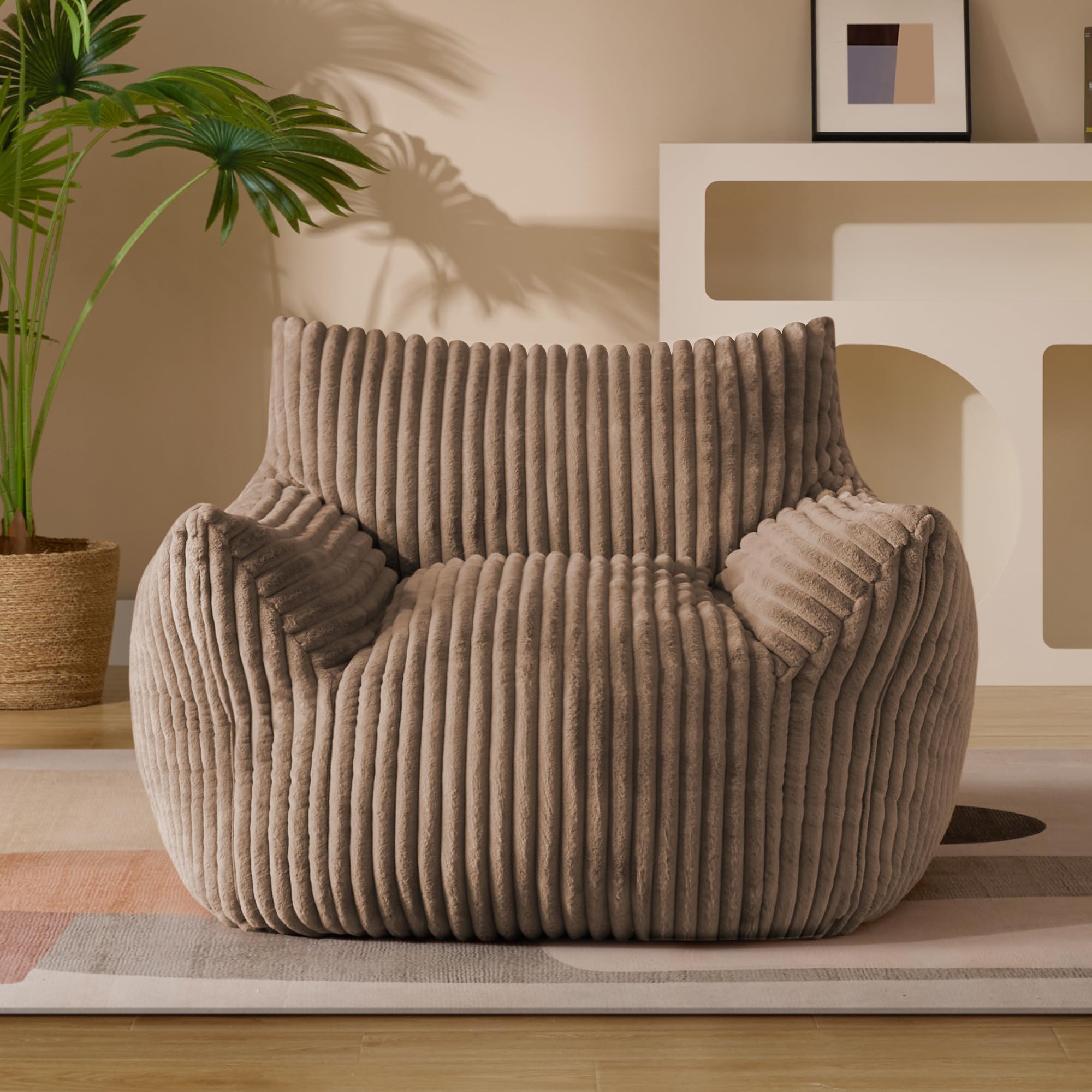 Gericco Giant Plush Bean Bag with Armrests
