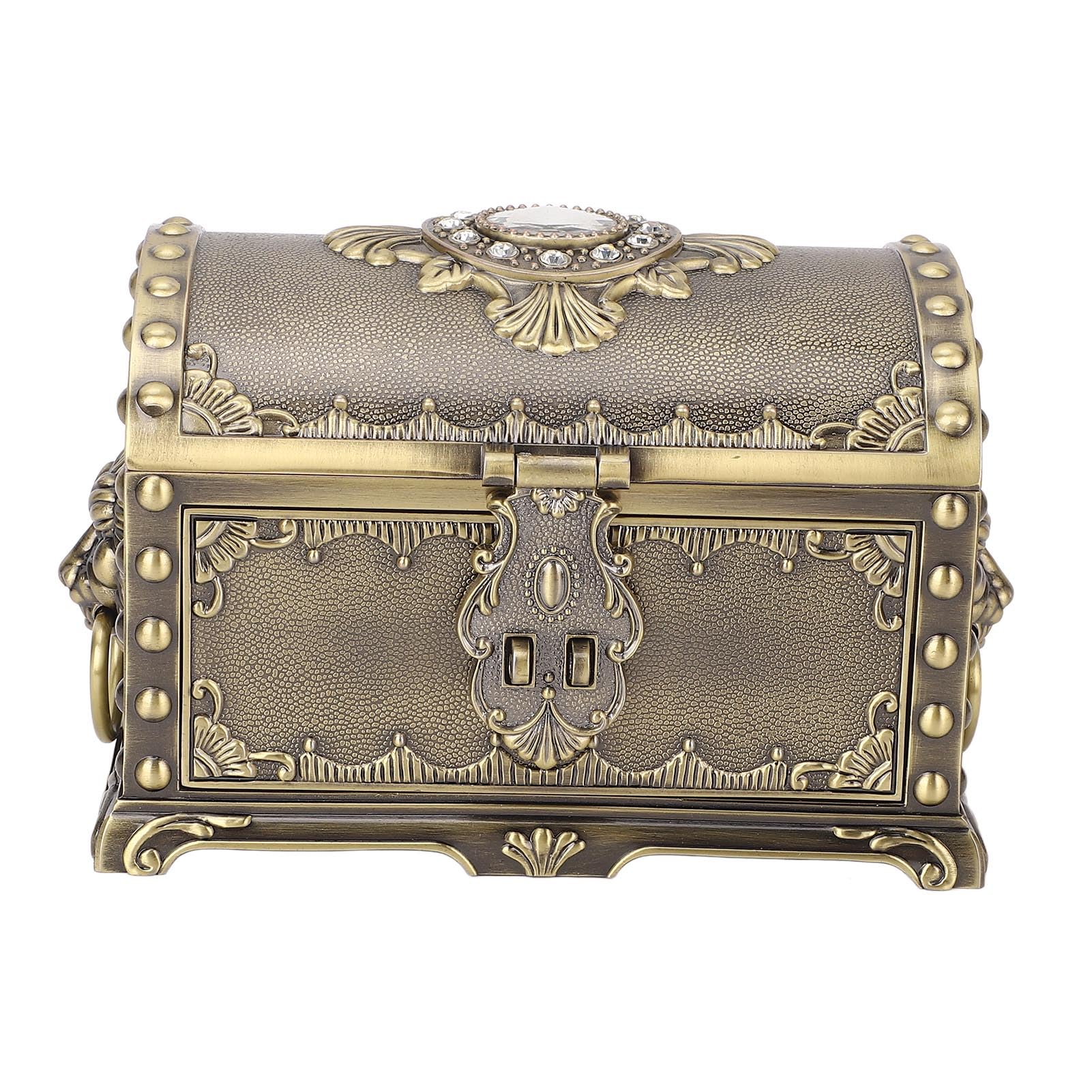Sonew Portagioielli Metallico Vintage con Serratura, Scatola (Bronzo)