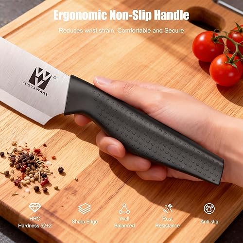 Miniatura 2 de Juego de cuchillos de cocina, 14 piezas, juego de cuchillos de acero inoxidable afilados para cocina, hogar y restaurante, juego de cuchillos