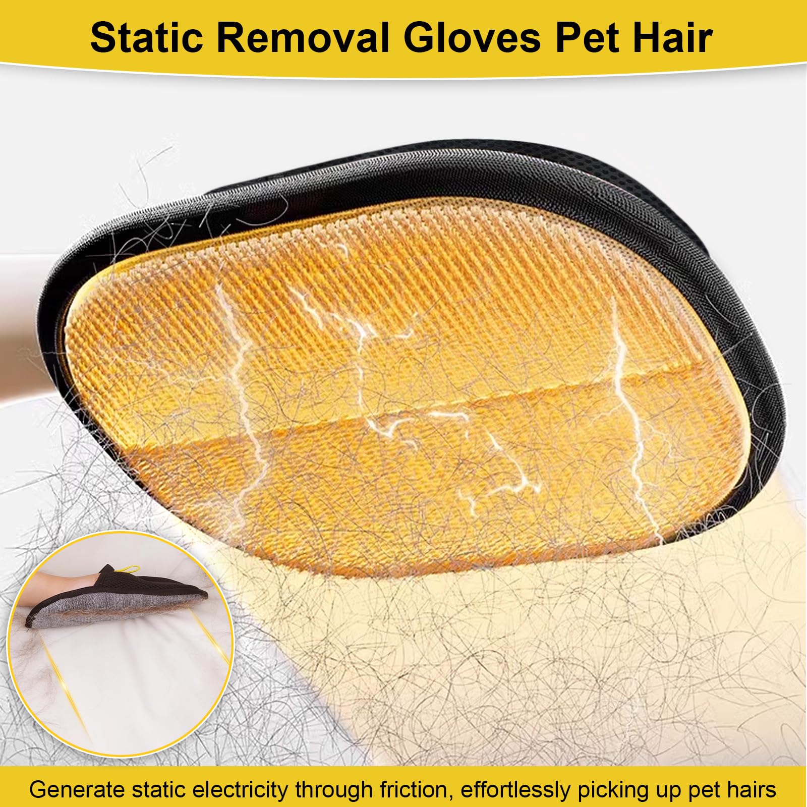 4Pcs Cat Grooming Glove, Static Removal Gloves Pet Hair, Dog Washing Gloves, Double Sided Pet Grooming Gloves - Image 2
