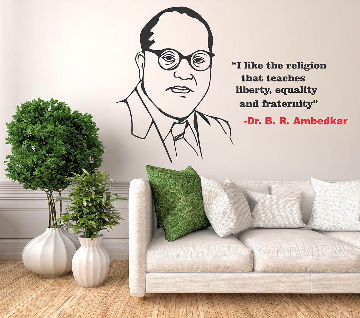 Dr.B.R. Ambedkar Quotes wallsticker (Vinyl 70 cm x 50 cm)