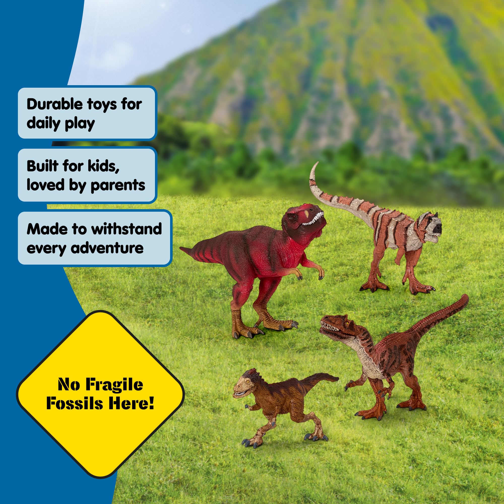 Schleich Dinosaur Playset - 4 Red Dinosaurs -6 Schleich Dinosaur Playset - 4 Red Dinosaurs -6
