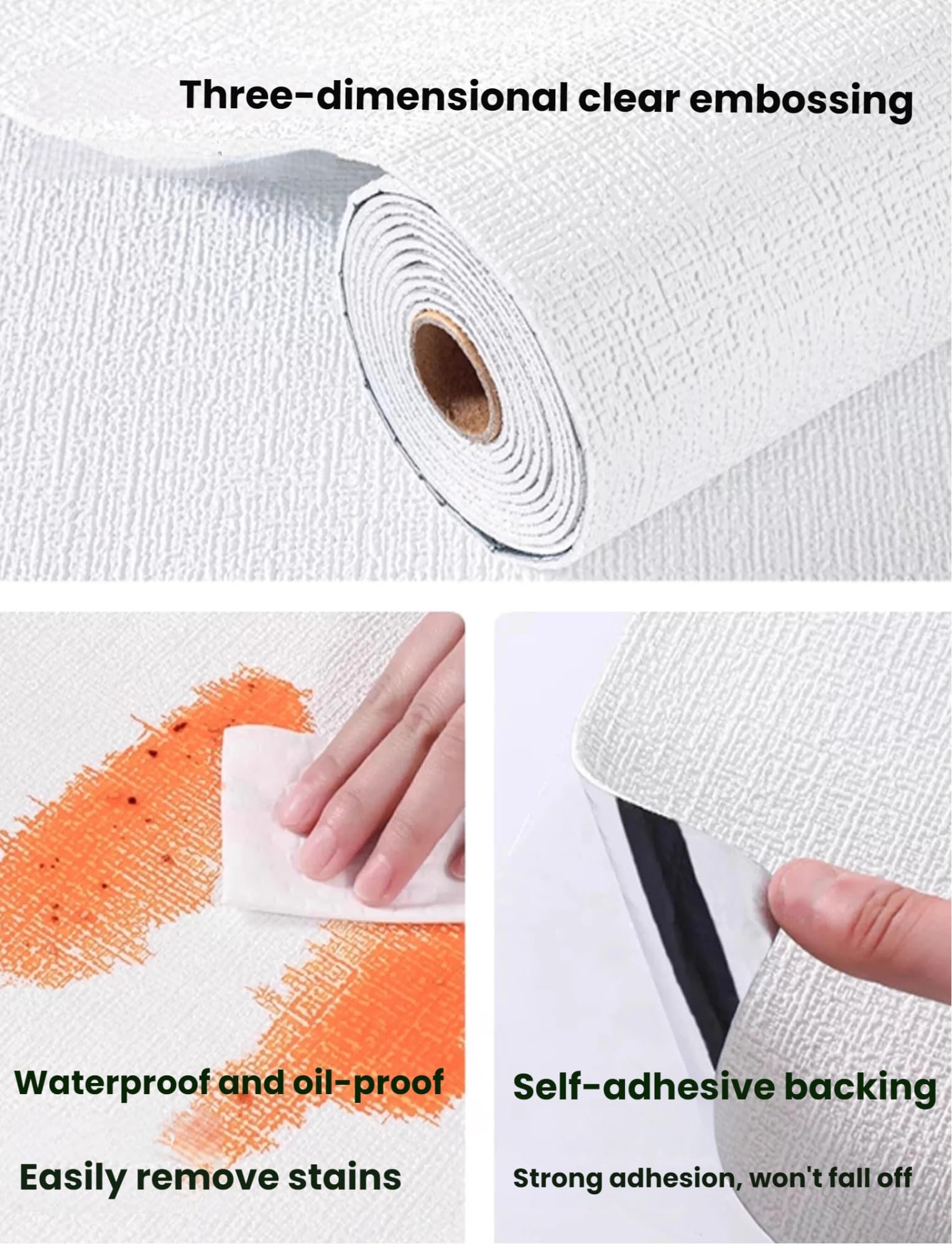 Papel pintado de espuma autoadhesivo, impermeable y fácil de instalar, para protección y decoración de paredes del hogar