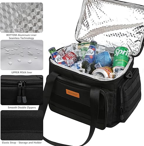 Miniatura 5 de Lonchera táctica para hombres y mujeres, bolsa de almuerzo grande con aislamiento, resistente de doble compartimento, a prueba de fugas, con correa