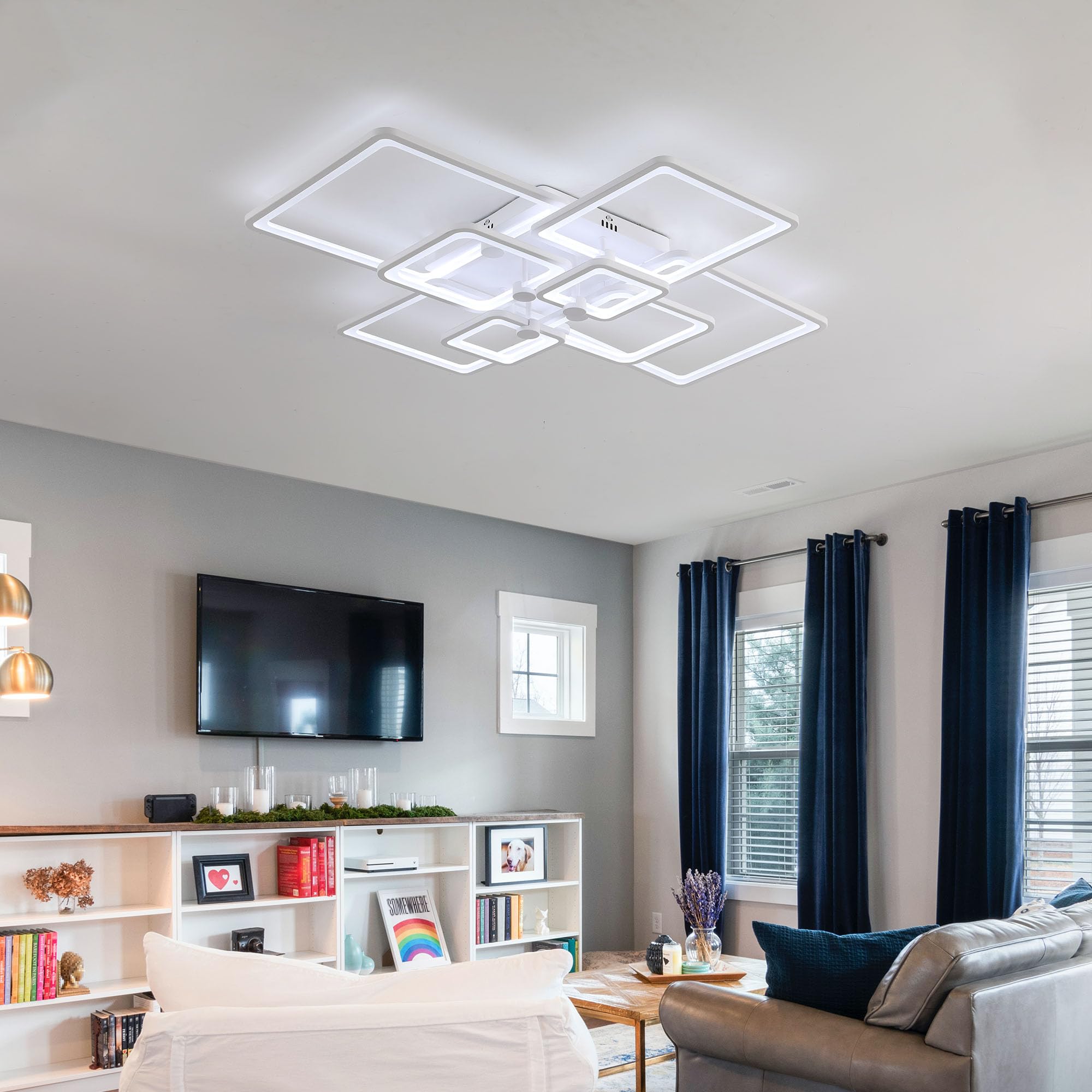 SYZXSP Modern LED Ceiling Light 39.7 inch Dimmable Flush Mount