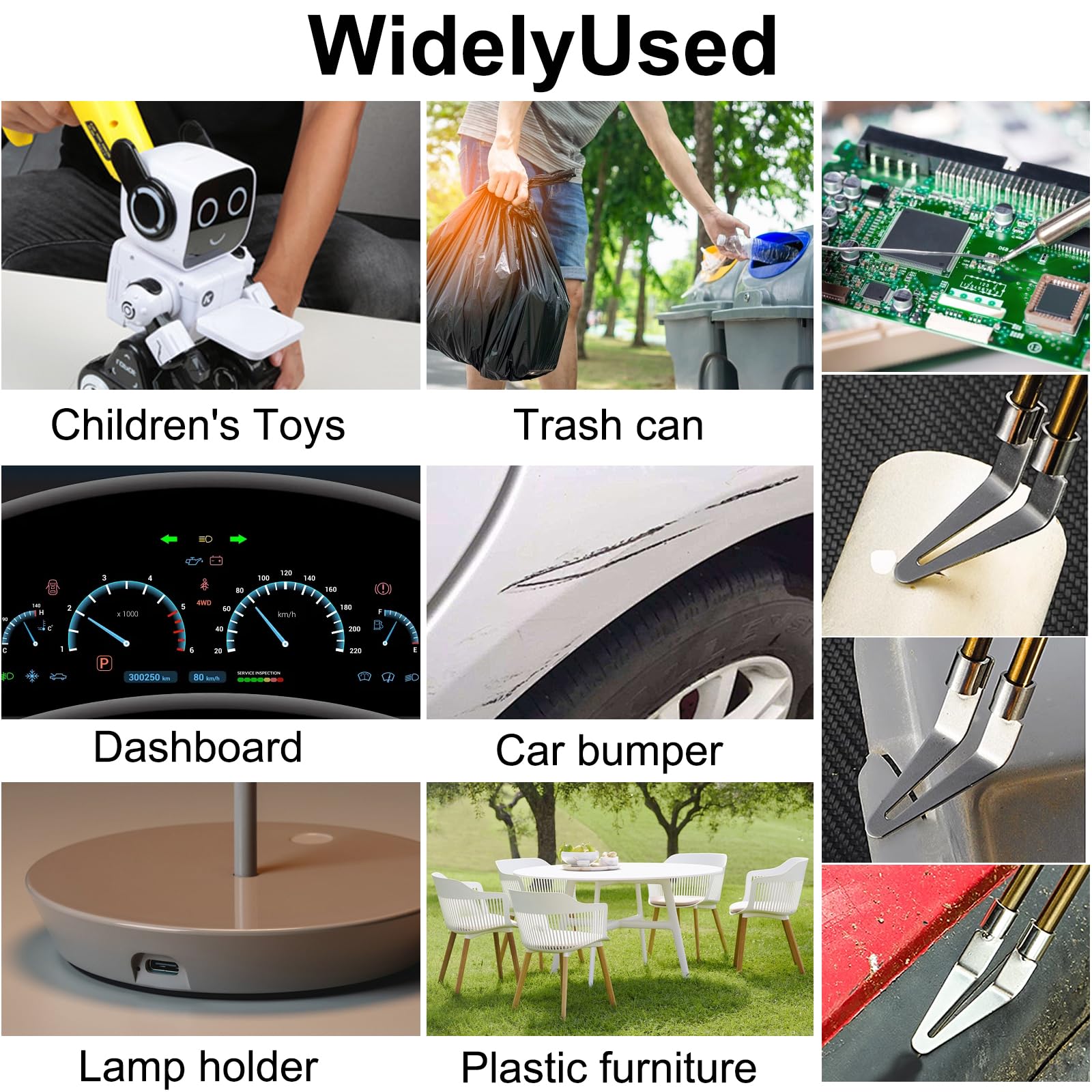 200W Soudure Plastique,Soudage Plastique Machine,Kit de Réparation Pare-Chocs de Voiture,Kit Reparation Plastique pour Réparer un Auto/Moto Pare-Chocs ou Objets en Plastique