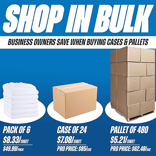 Miniatura 2 de Arkwright - Sábanas bajeras de microfibra a granel (paquete de 6) hilos de dobladillo codificados por colores, suministros esenciales para