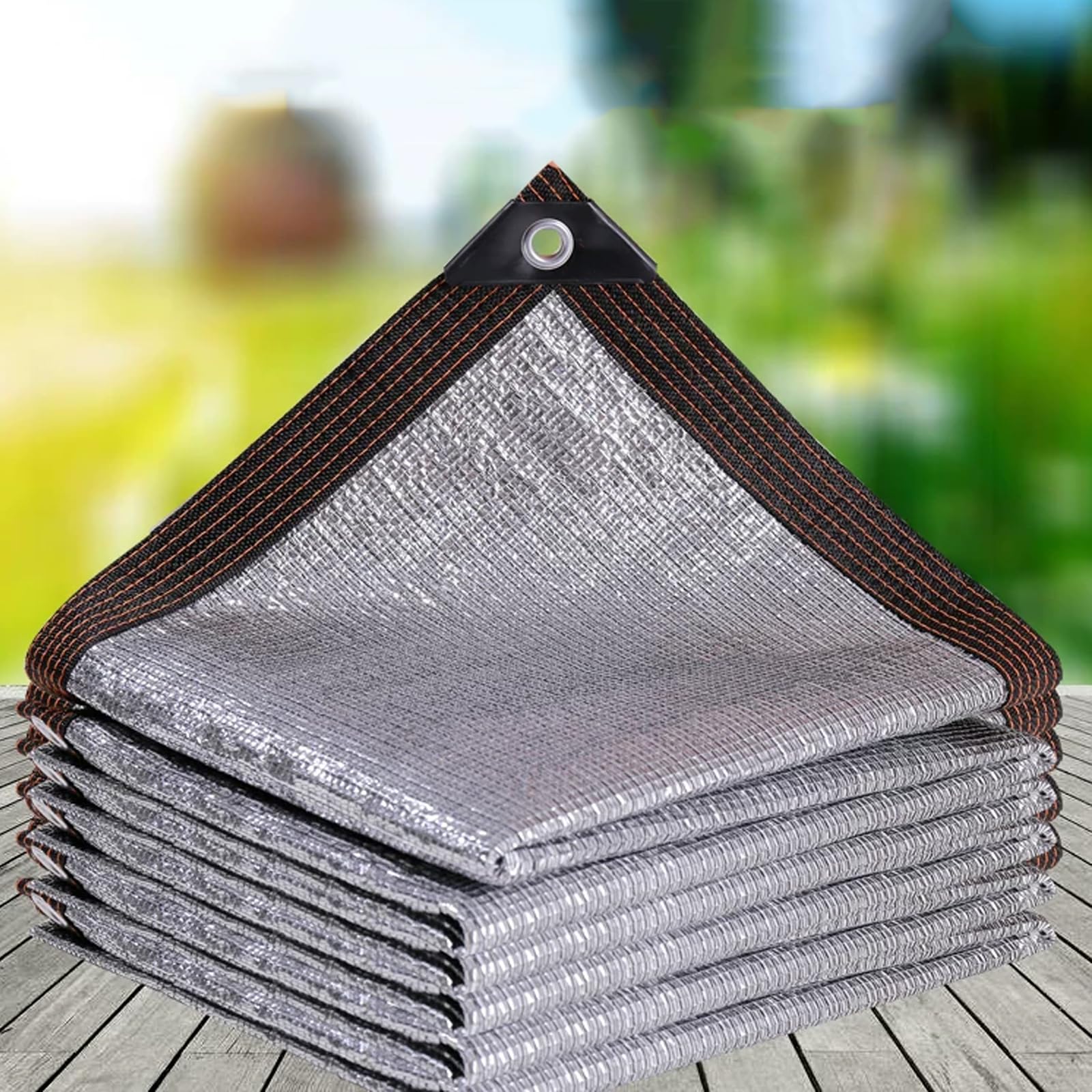 Malla Sombreadora del 75%,Red de Sombreado de Aluminio,Bloqueador Solar Sombra Paño Plateada,Malla de Ocultación con Ojales,Red Resistente a Los Rayos UV para Exteriores (3x10m)